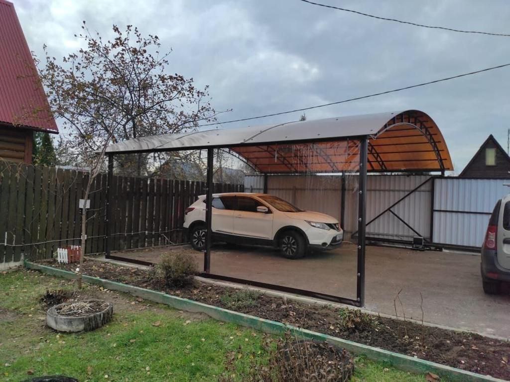 Прозрачные шторы ПВХ для навеса под автомобиль в Молодёжном